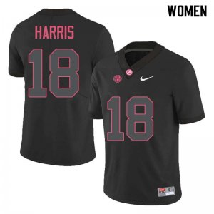 NCAA Women's Alabama Crimson Tide #18 Wheeler Harris Stitched College Nike Authentic Black Football Jersey YI17H44FZ